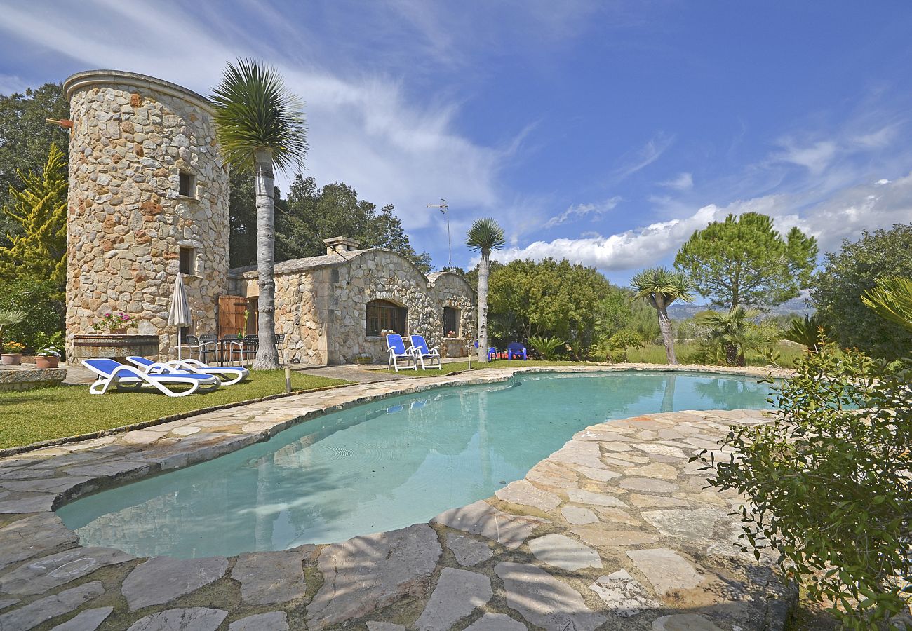Blick auf den Pool von Moli, Landhaus in Búger